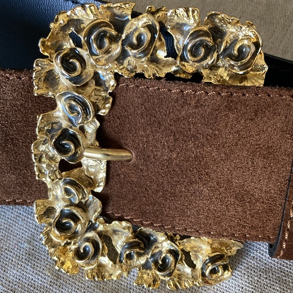 The Limited Accessories - Drop dead gorgeous genuine suede leather belt with one of a kind buckle.